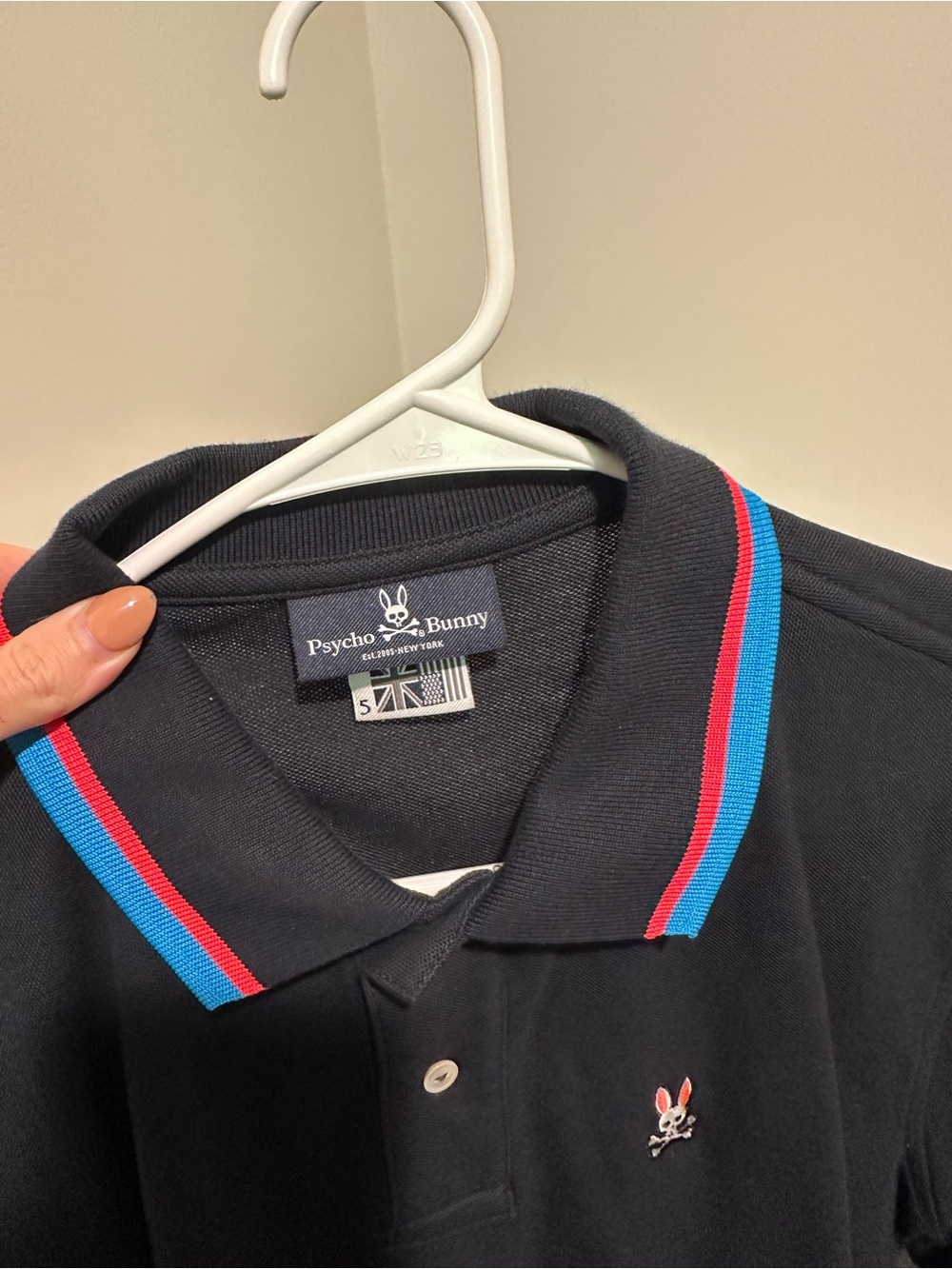 Psycho Bunny Navy Long Sleeve Polo - Picture 3 of 3
